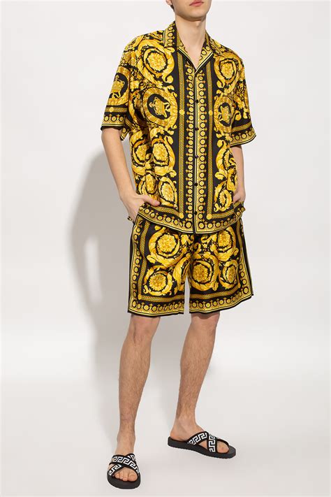 versace shorts and shirt